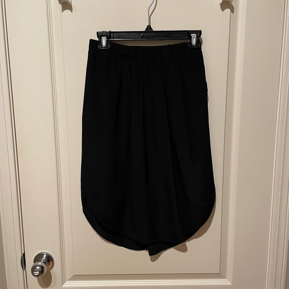 Madewell Silk Island Skirt Knee-Length Black Small - Picture 8 of 8